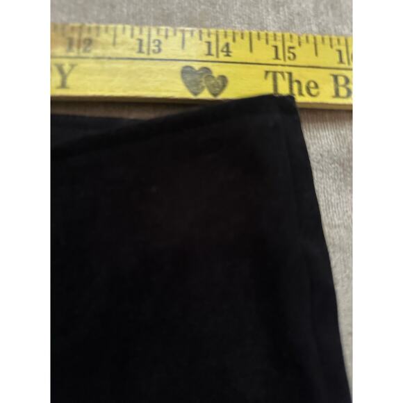 Cache micro Suede Pants black green maroon retro quilt formal party Y2K rare - Picture 4 of 16